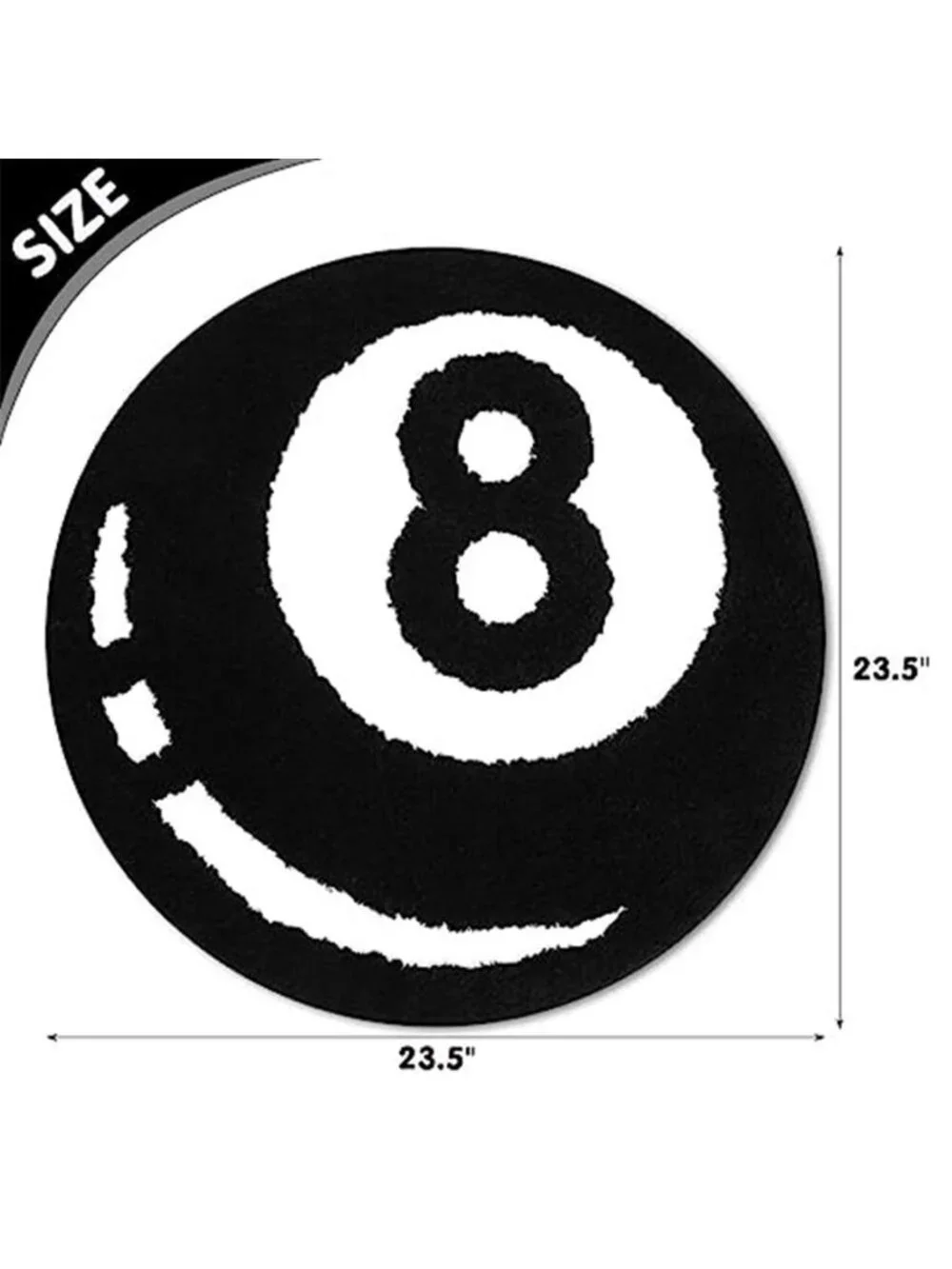 8 Ball Tufted Rug Billiards Bath Mat for Tub Cool Bedroom Aesthetic